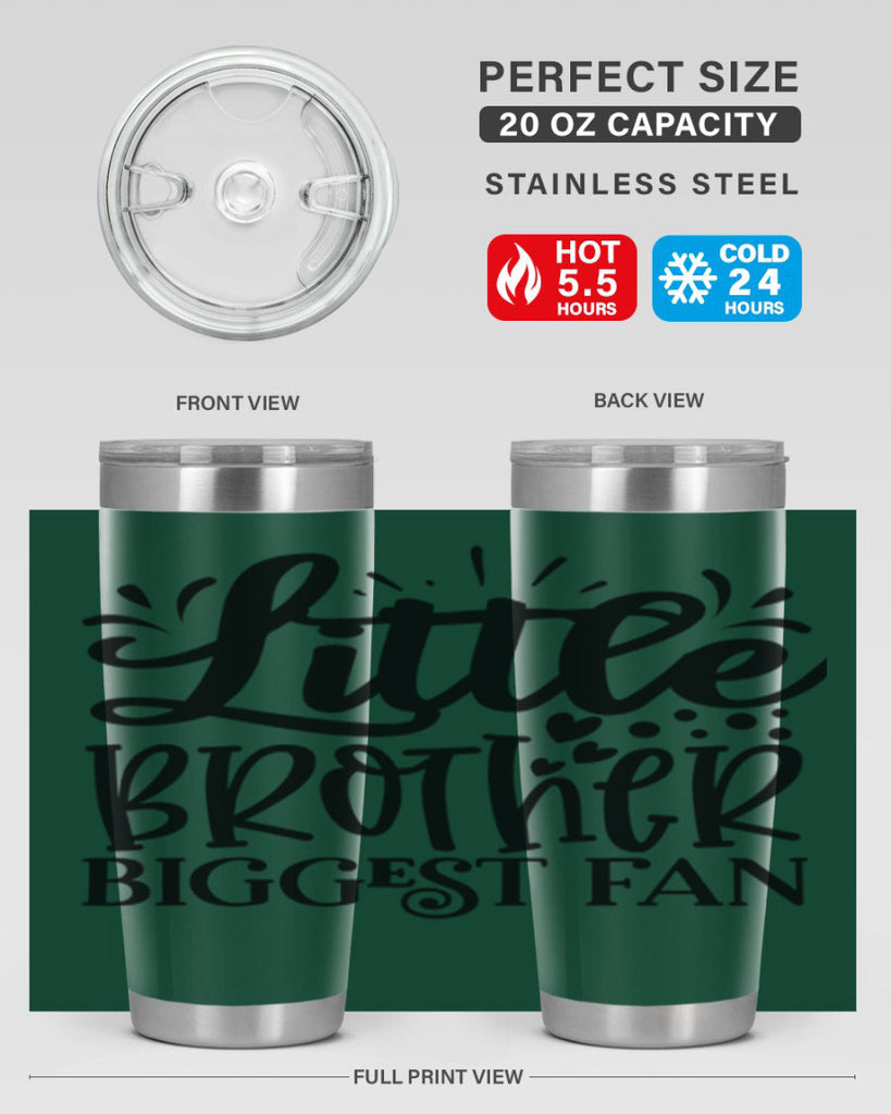 Little Brother Biggest Fan 2056#- baseball- Tumbler