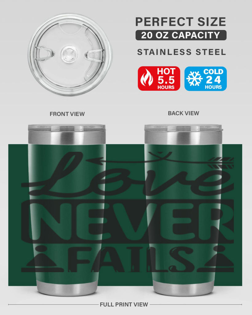 Love never fails 317#- winter- Tumbler