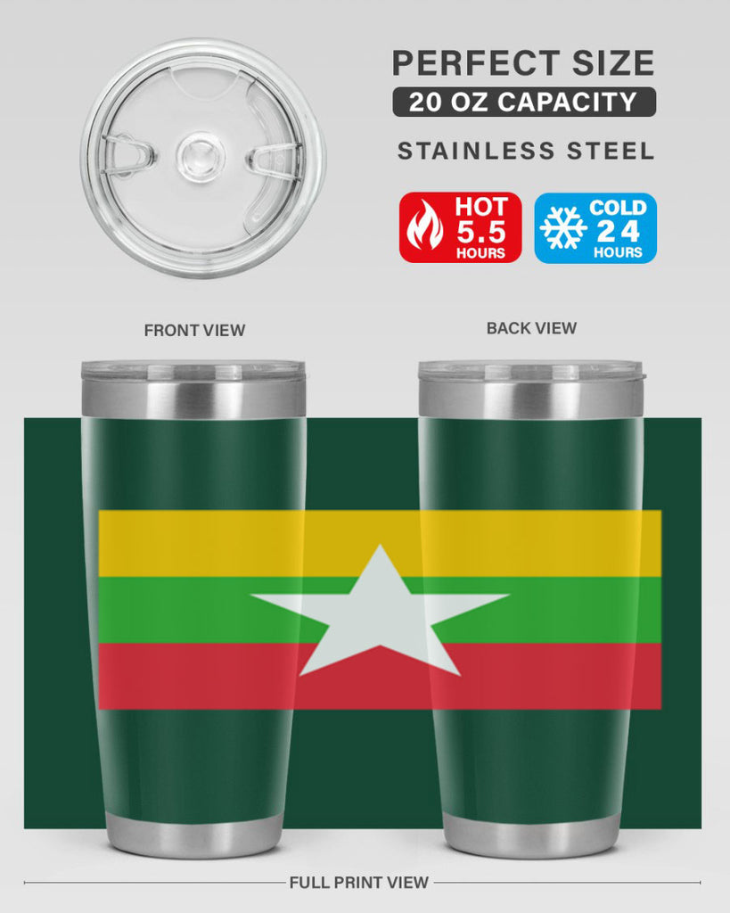 Myanmar 79#- world flags- Tumbler