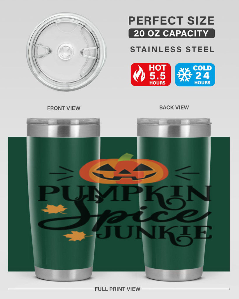 Pumpkinspicejunkie 568#- fall- Tumbler