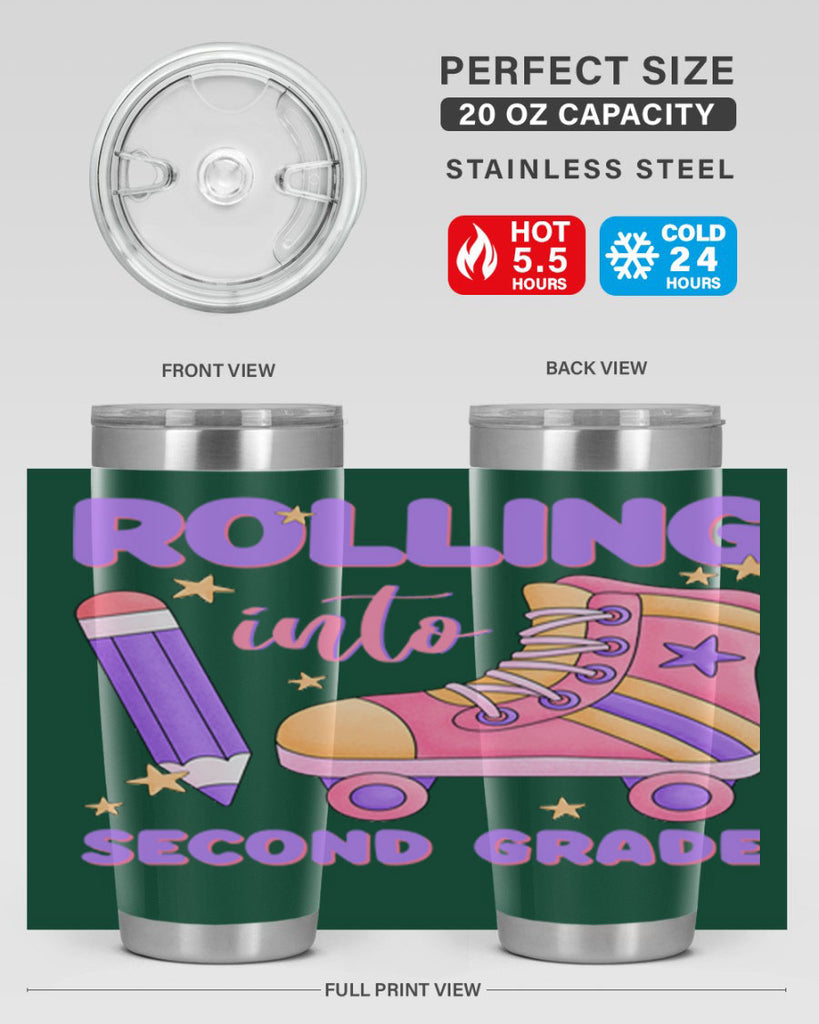 Rolling into 2nd Grade 24#- second grade- Tumbler