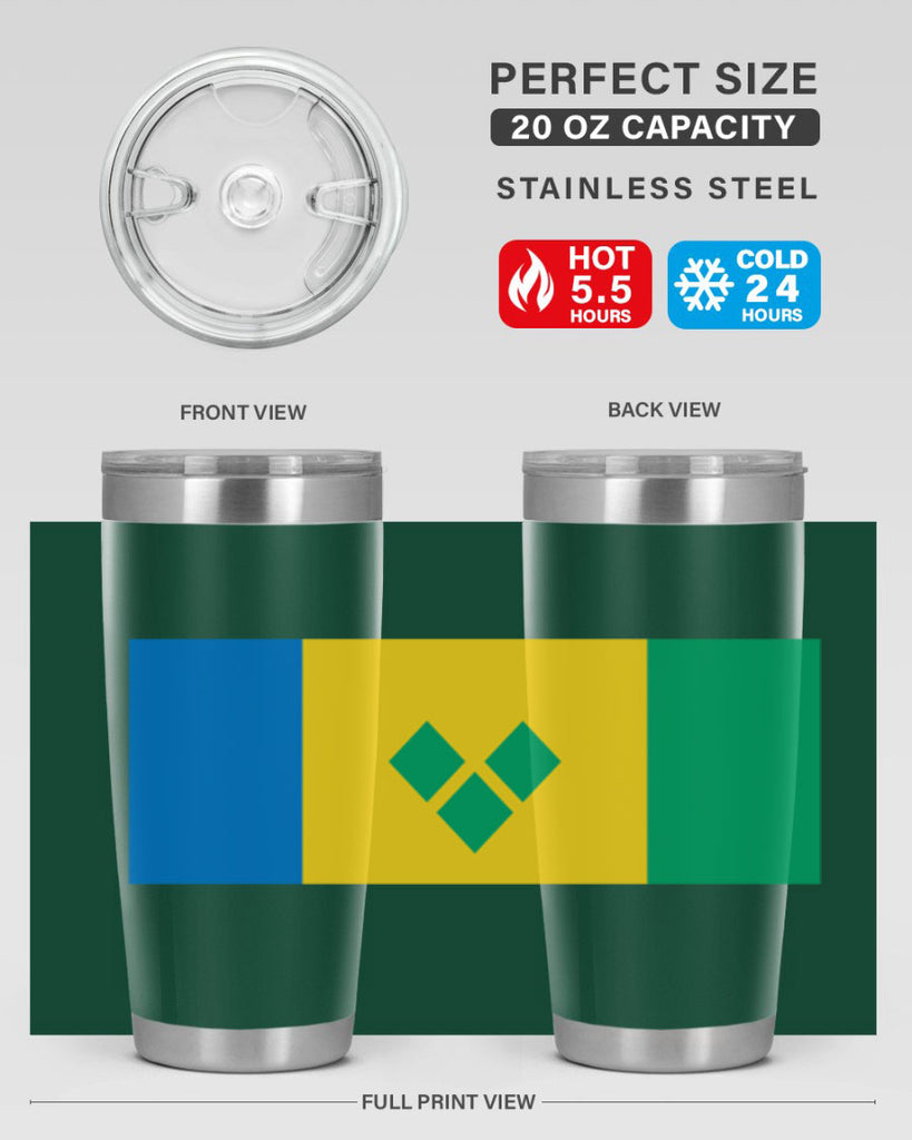Saint Vincent and the Grenadines 50#- world flags- Tumbler