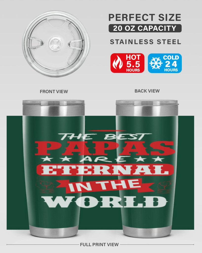 THE BEST PAPAS 108#- grandpa - papa- Tumbler
