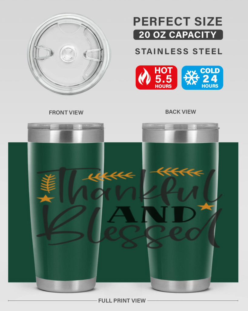 Thankfulandblessed 608#- fall- Tumbler