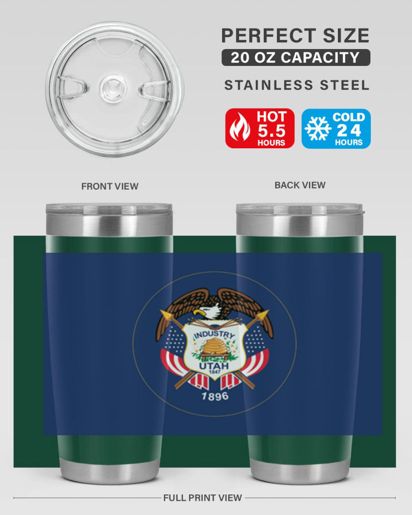 Utah 8#- Us Flags- Tumbler