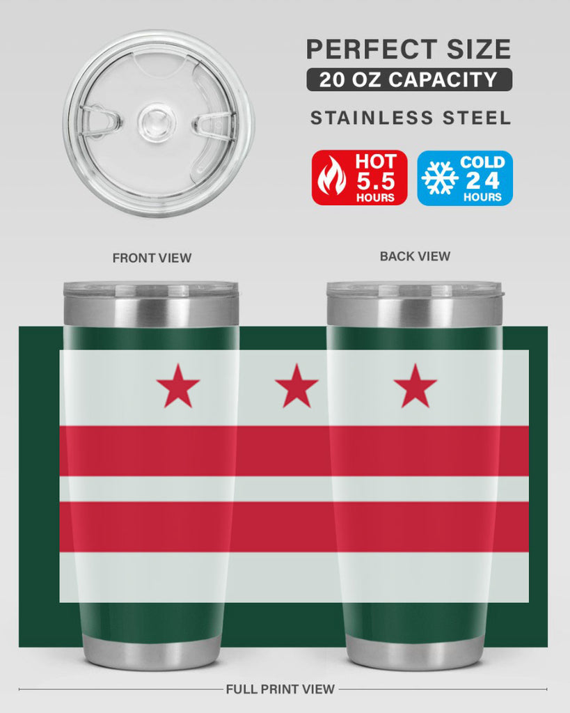 Washington DC 5#- Us Flags- Tumbler