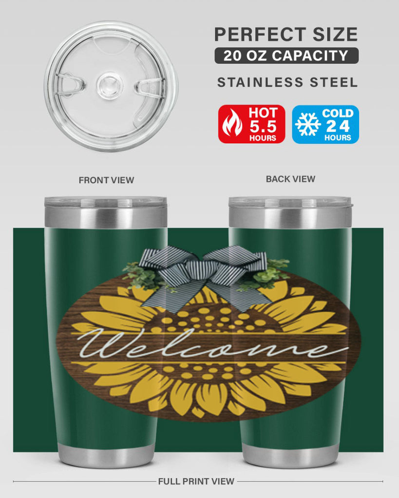 Welcome Sunflower Mockup584#- spring- Tumbler