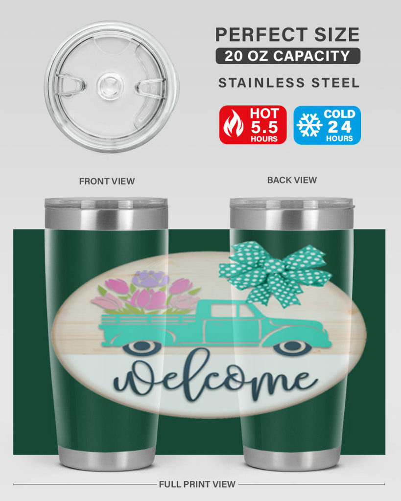 Welcome spring truck Mockup578#- spring- Tumbler
