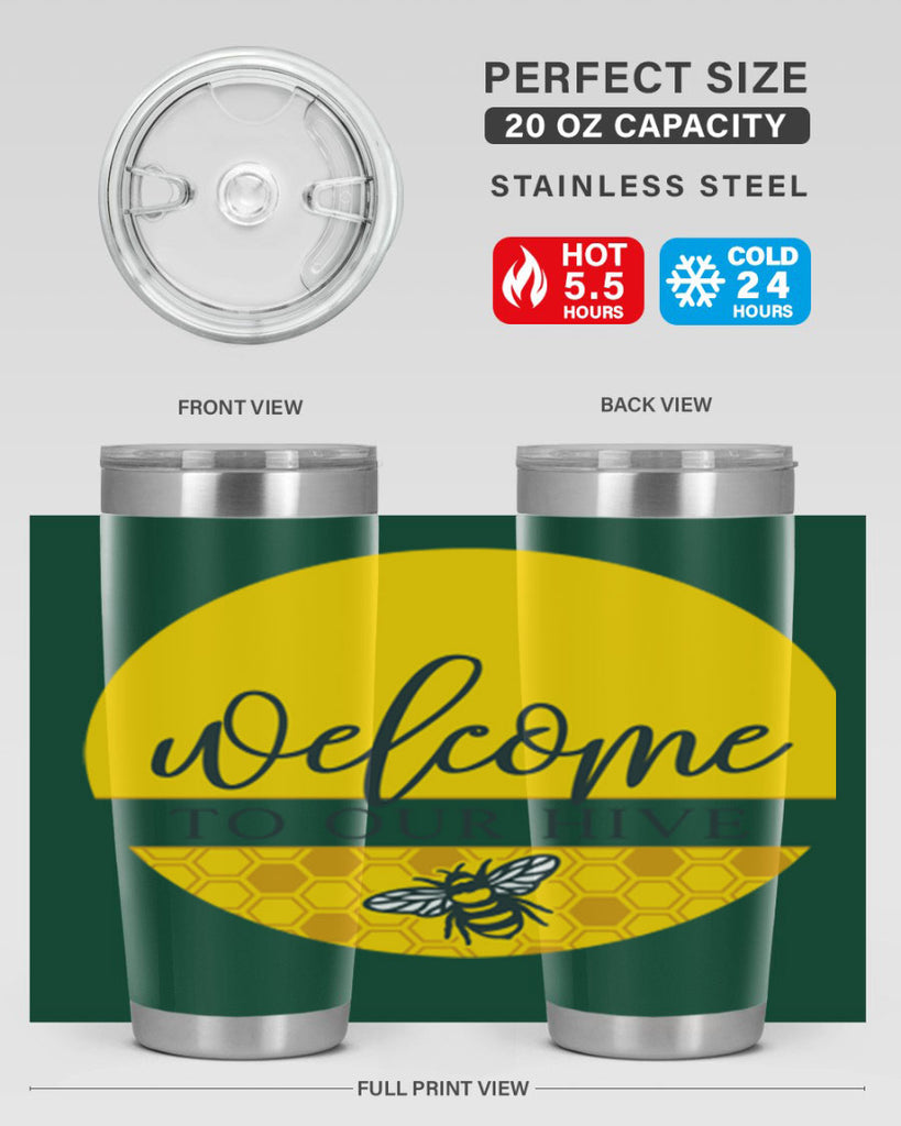 Welcome to our Hive complete yellow590#- spring- Tumbler