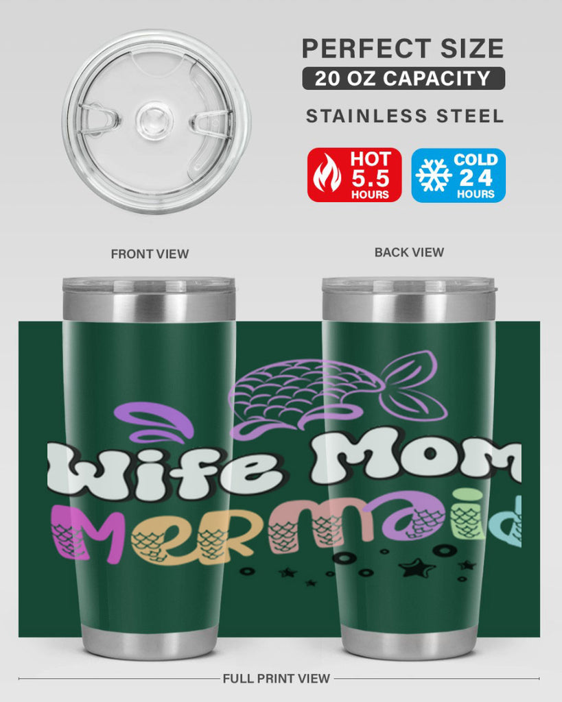 Wife Mom Mermaid 676#- mermaid- Tumbler