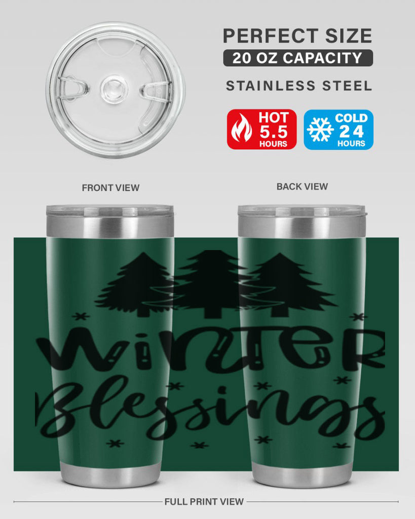 Winter Blessings 489#- winter- Tumbler