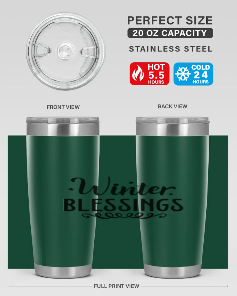 Winter Blessings 490#- winter- Tumbler