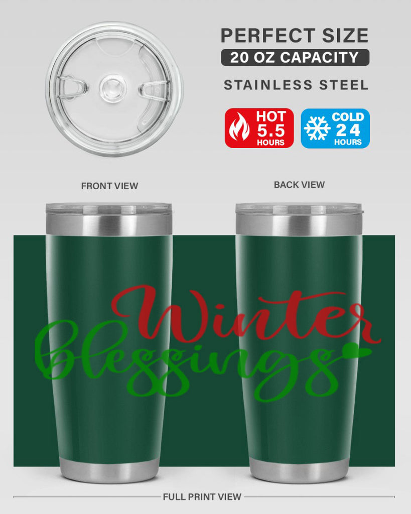 Winter Blessings 492#- winter- Tumbler