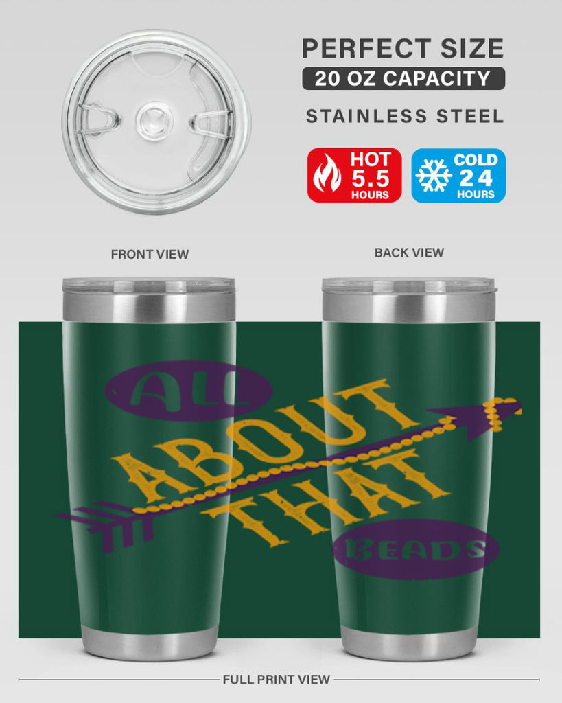 all about that beads 62#- mardi gras- Tumbler