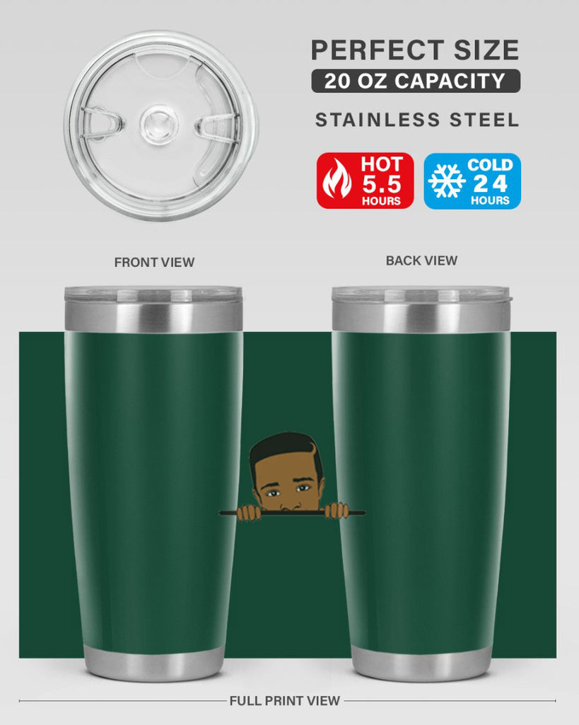 black boy 5#- black men - boys- tumbler