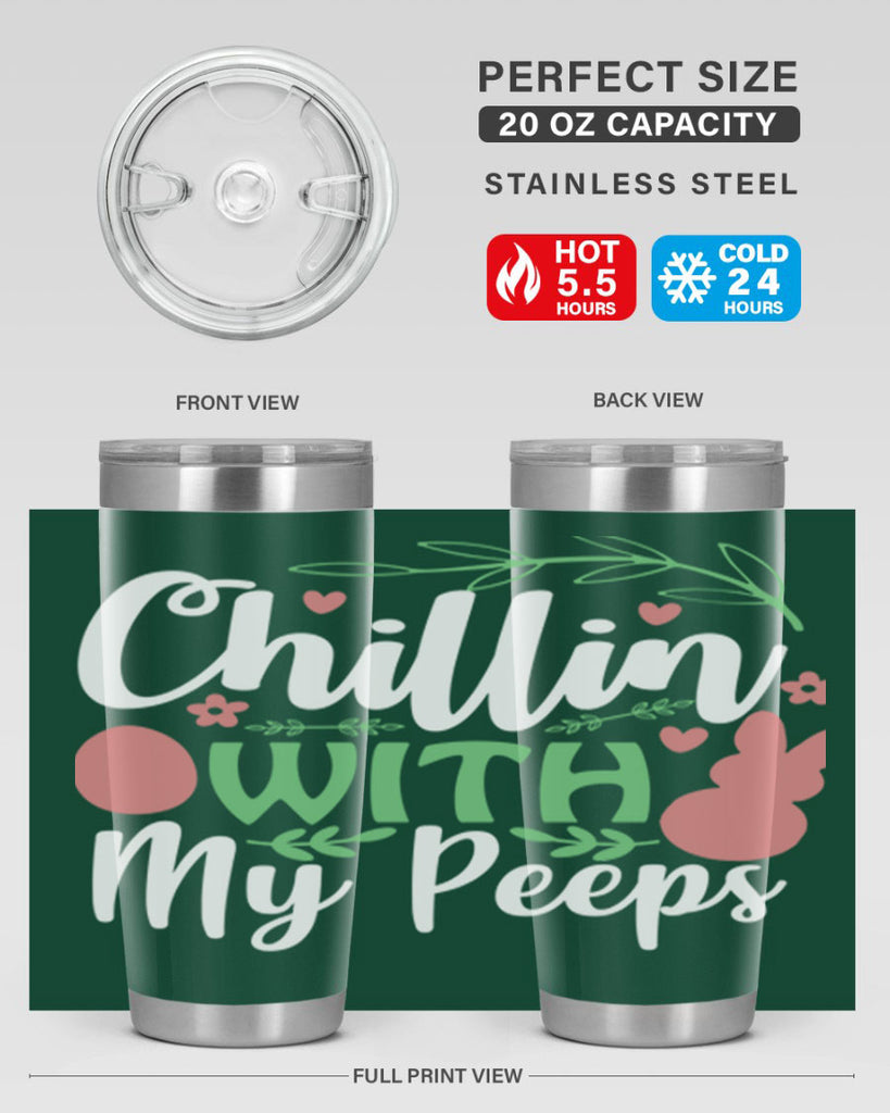 chillin with my peeps 98#- easter- Tumbler