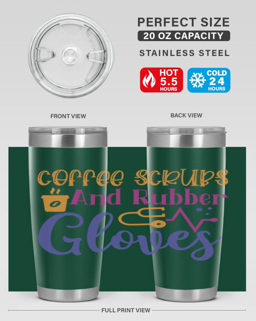 coffee scrubs and rubber gloves Style 392#- nurse- tumbler