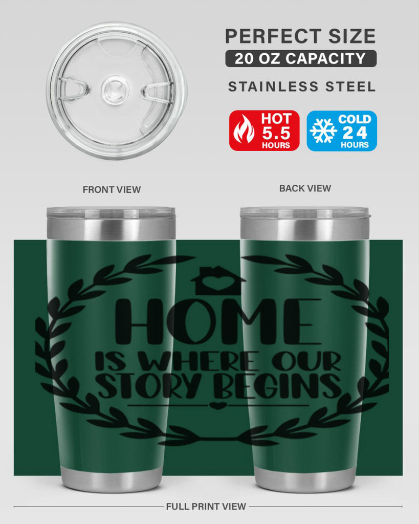 home is where our story begins 13#- home- Tumbler