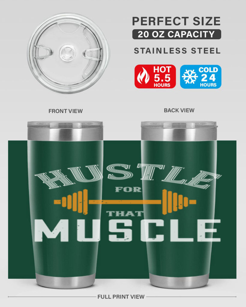 hustel for that muscle 92#- gym- Tumbler