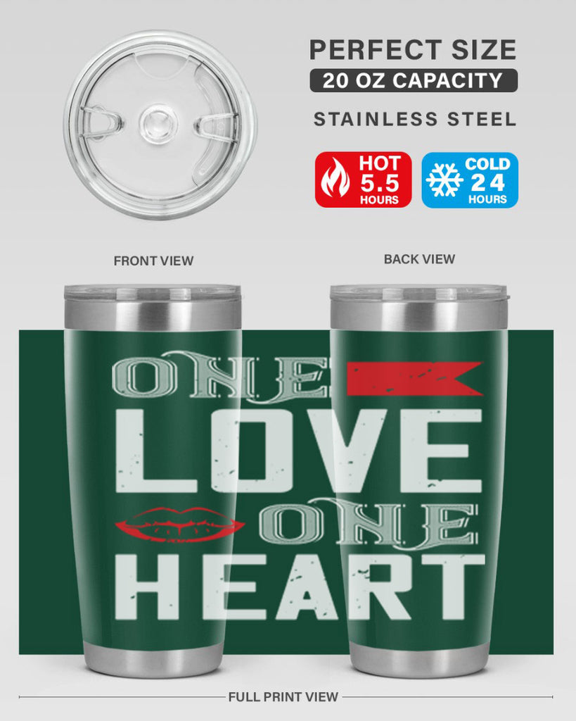 one love one heart 32#- valentines day- Tumbler