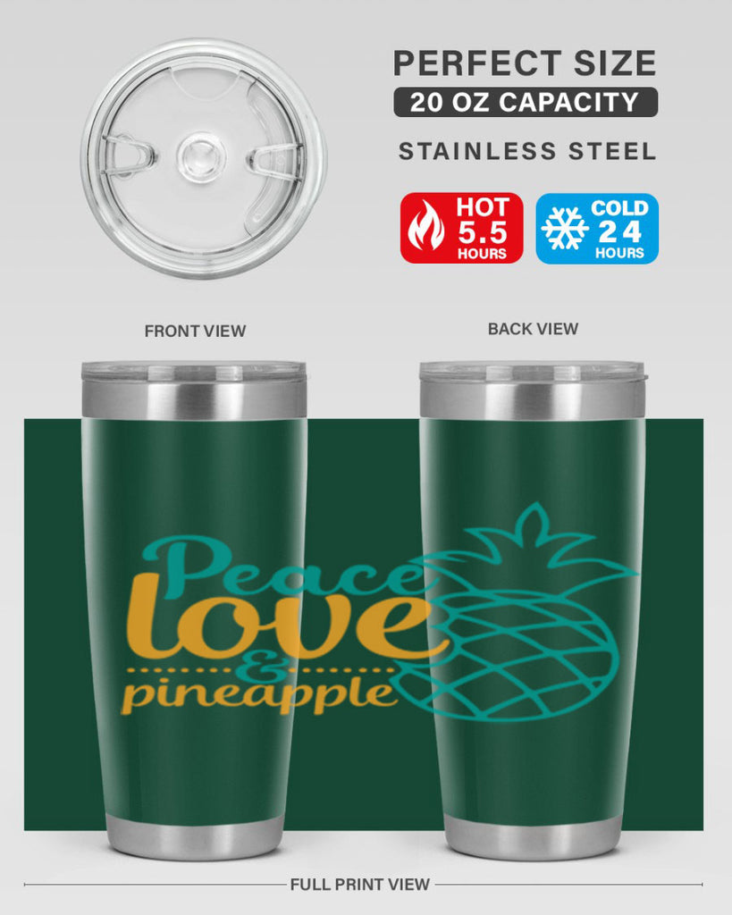 peace love pineapple Style 82#- summer- Tumbler