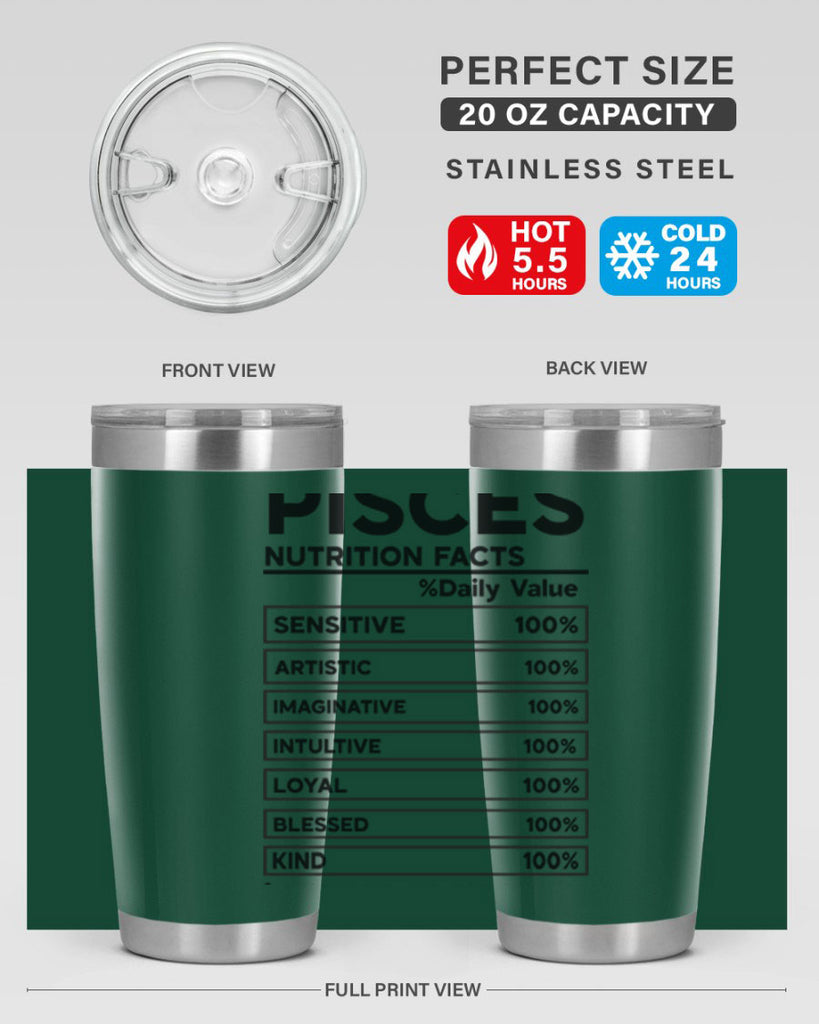 pisces Nutrition Facts 367#- zodiac- Tumbler