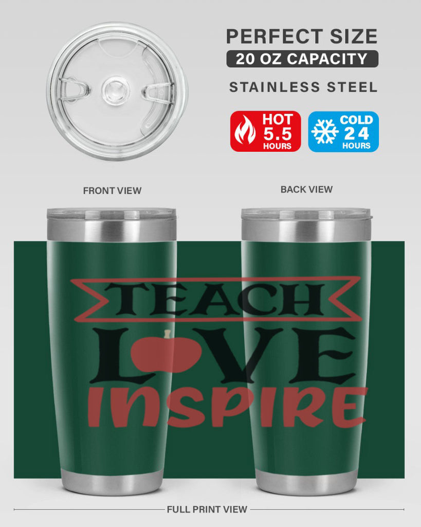 teach love inspre Style 147#- teacher- tumbler