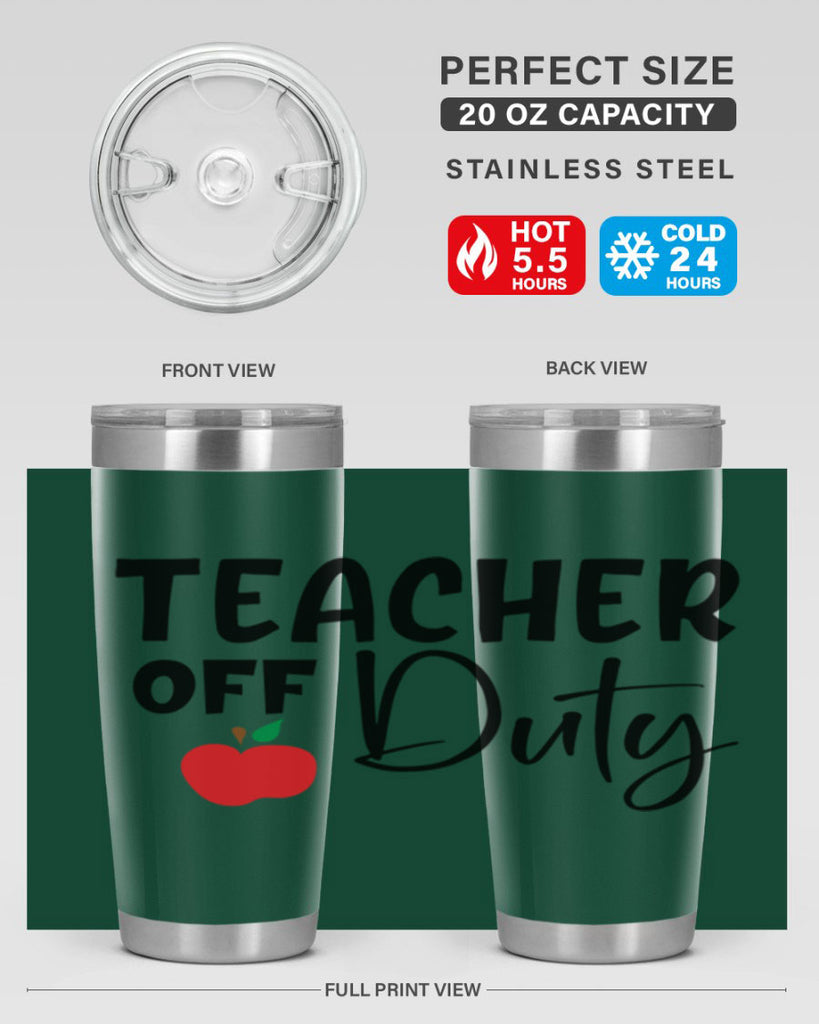 teacher off duty Style 140#- teacher- tumbler