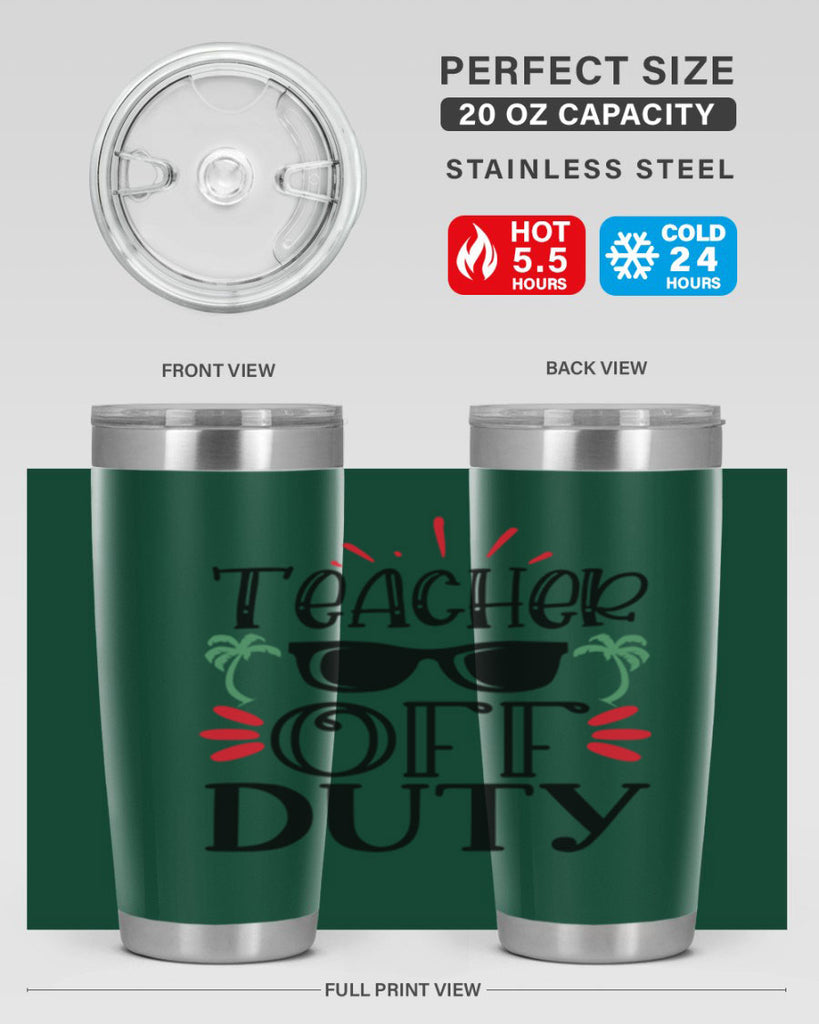 teacher off duty Style 142#- teacher- tumbler