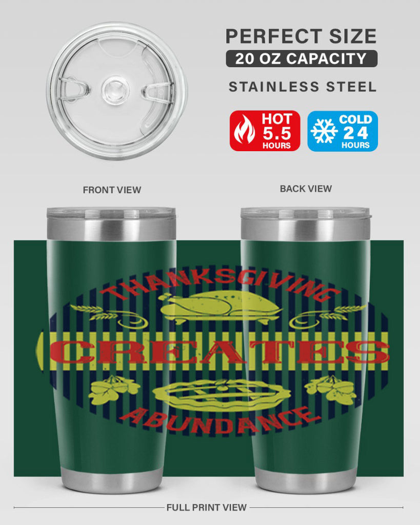 thanksgiving creates abundance 14#- thanksgiving- Tumbler