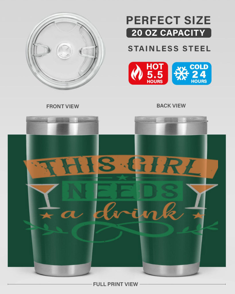 this girl needs a drink 36#- mardi gras- Tumbler