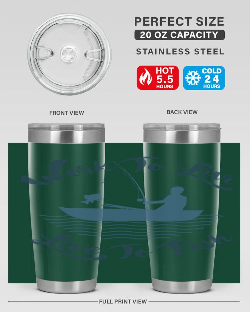 work to live 10#- fishing- Tumbler