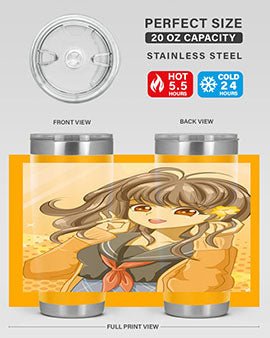 A beautiful and happy girl back to school 90#- anime- Tumbler