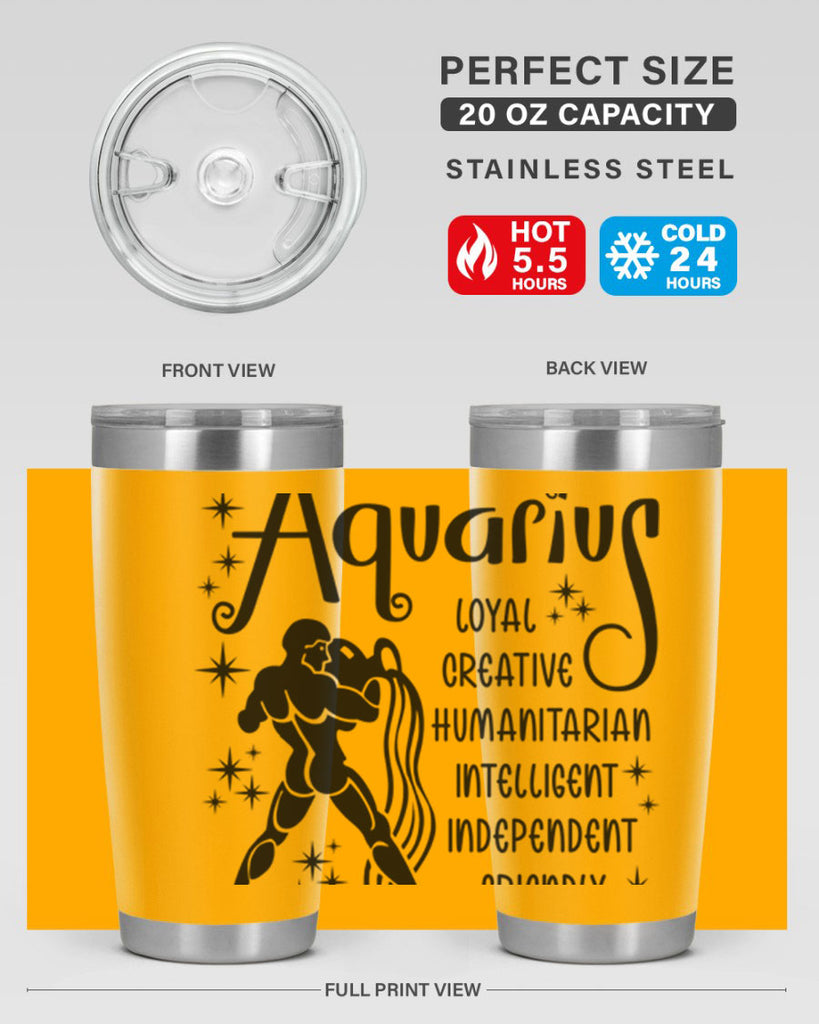 Aquarius 64#- zodiac- Tumbler