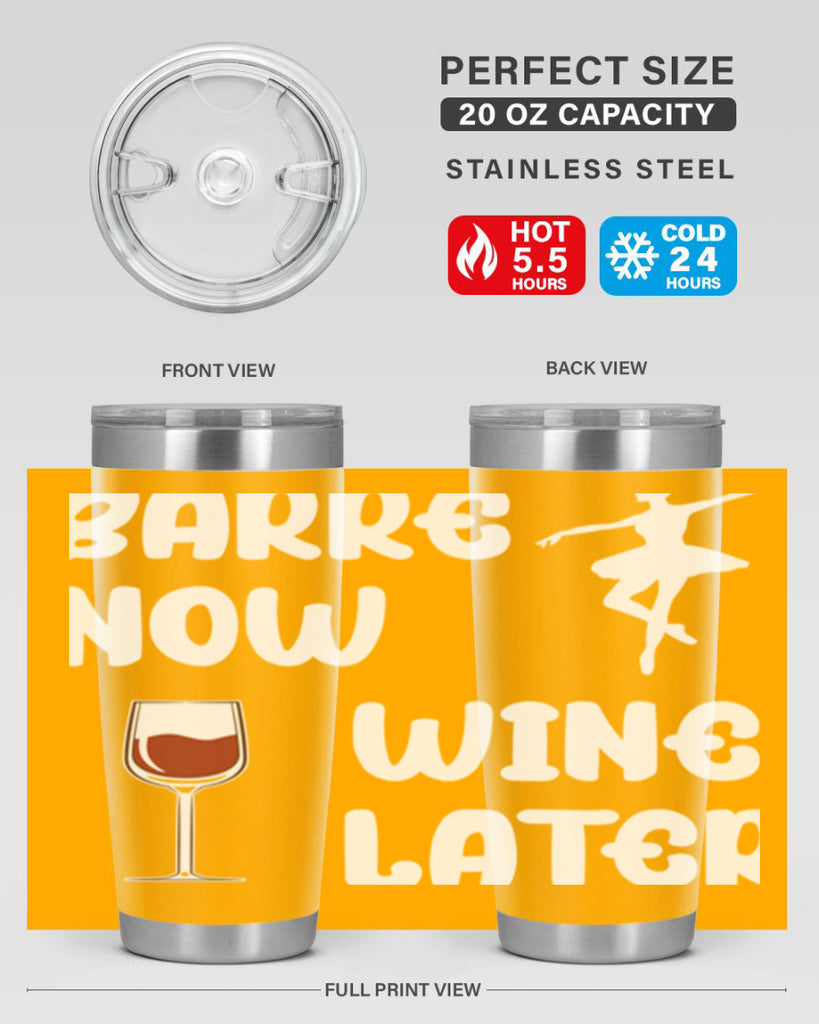 Barre Now Wine Later Pilates Ballet 18#- ballet- Tumbler