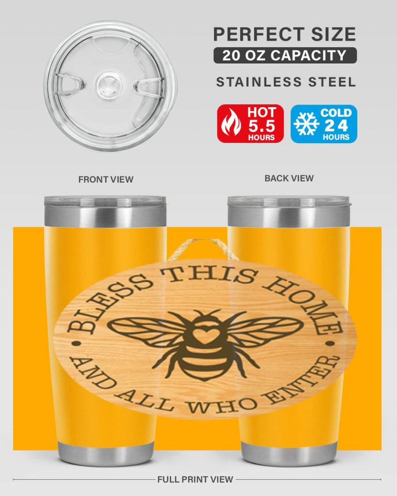 Bless this Home Bee Mockup58#- spring- Tumbler