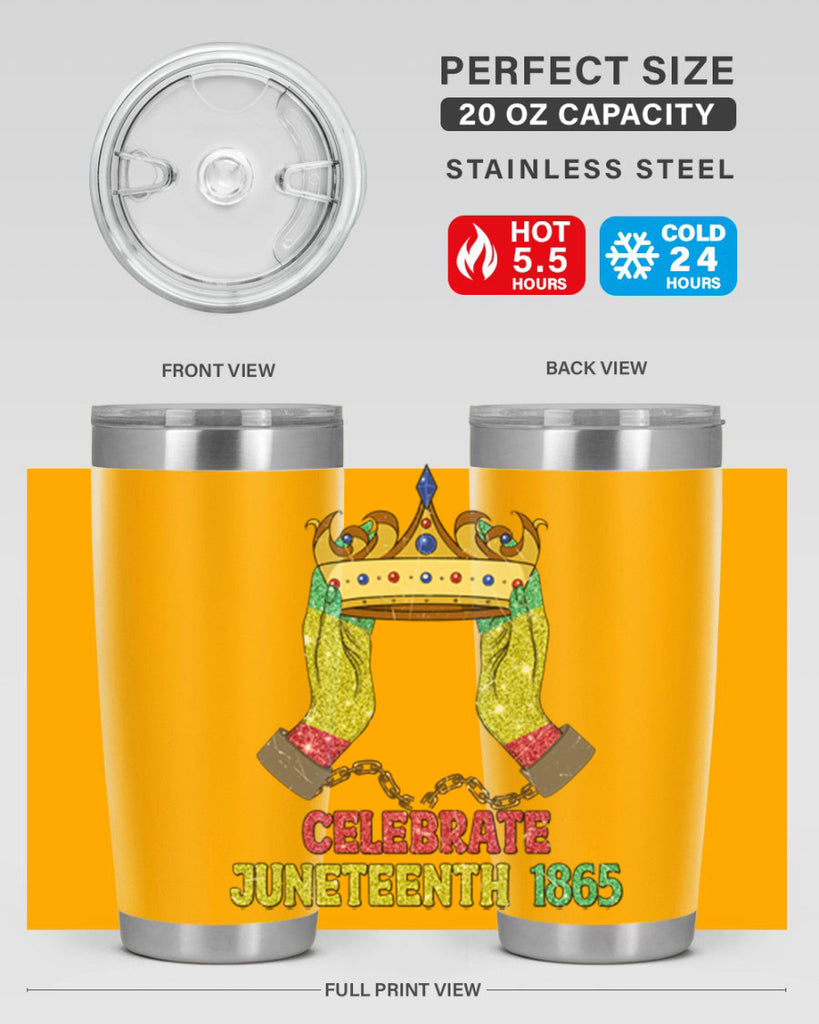 Celebrate Juneteenth 1865 Crown Designs 2#- Juneteenth- tumbler