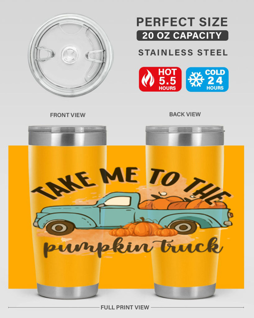 Fall Pumpkin Truck 128#- fall- Tumbler