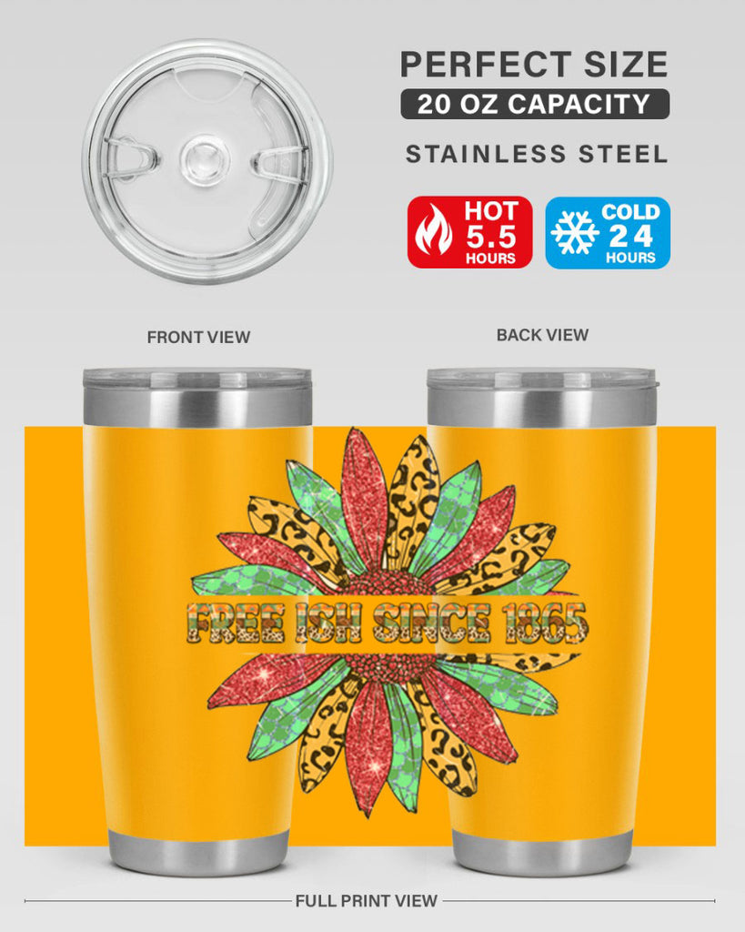 Freeish Since 1865 Sunflower Juneteenth 15#- Juneteenth- tumbler