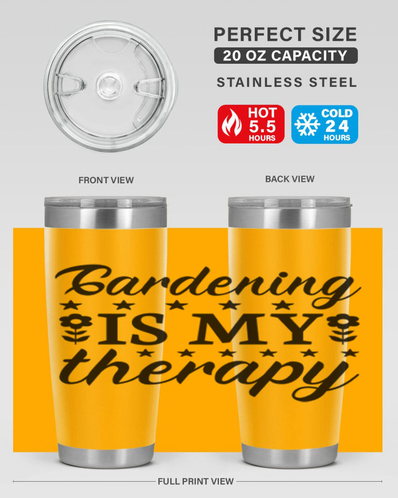 Gardening is my therapy  146#- spring- Tumbler