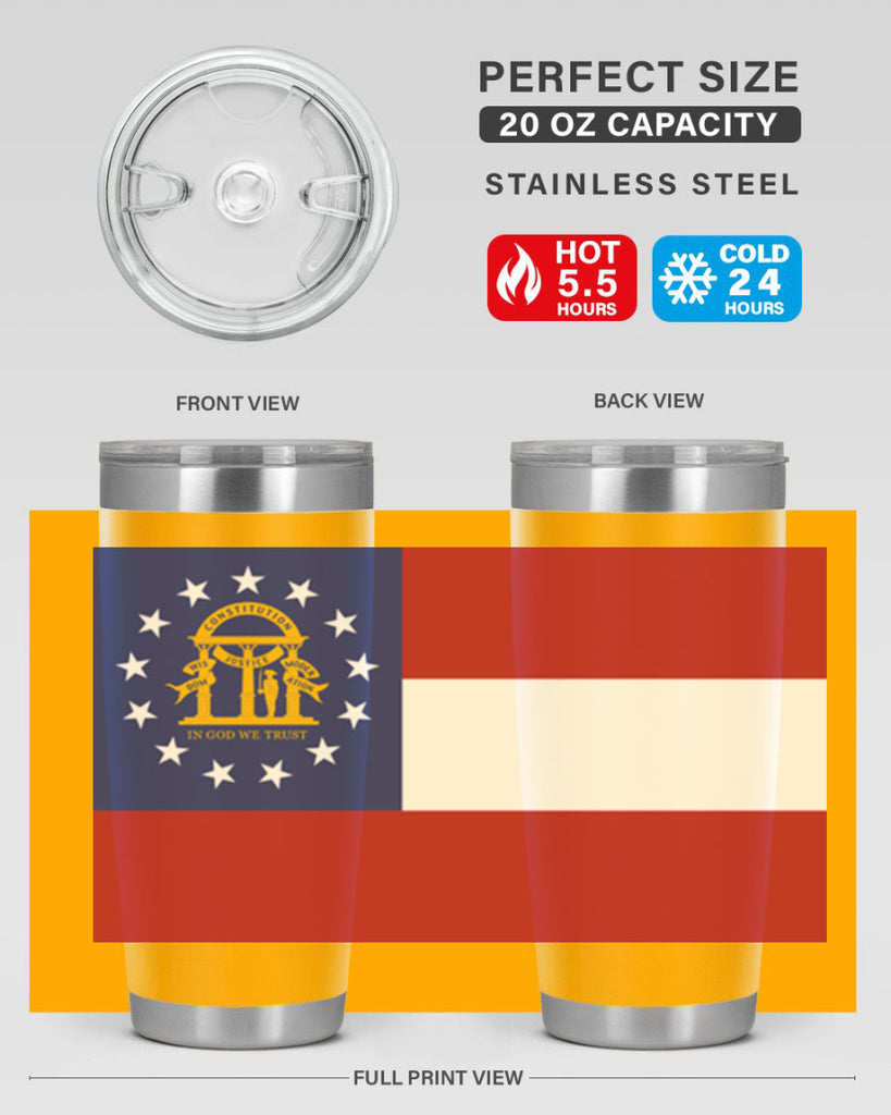 Georgia 42#- Us Flags- Tumbler