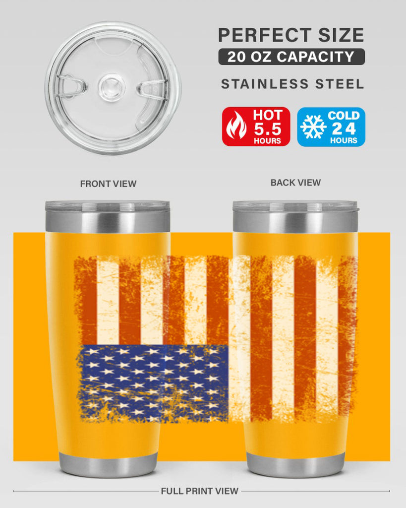 Grunge Flag 52#- Us Flags- Tumbler