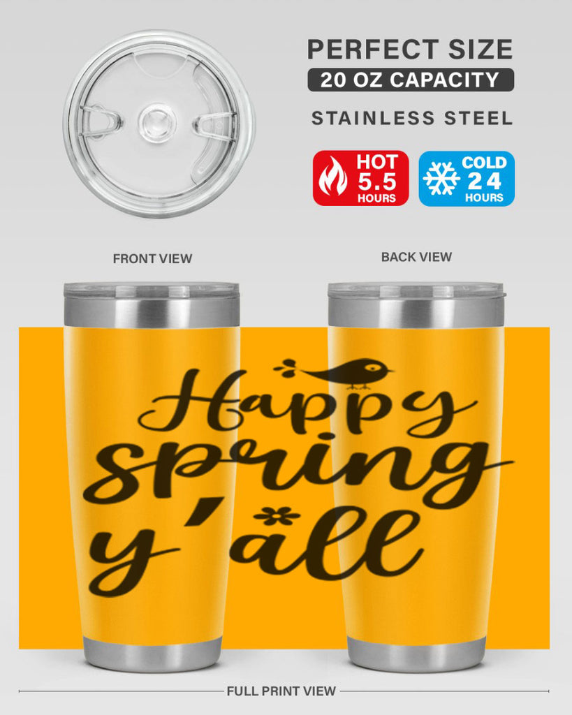 Happy Spring Y'all 167#- spring- Tumbler