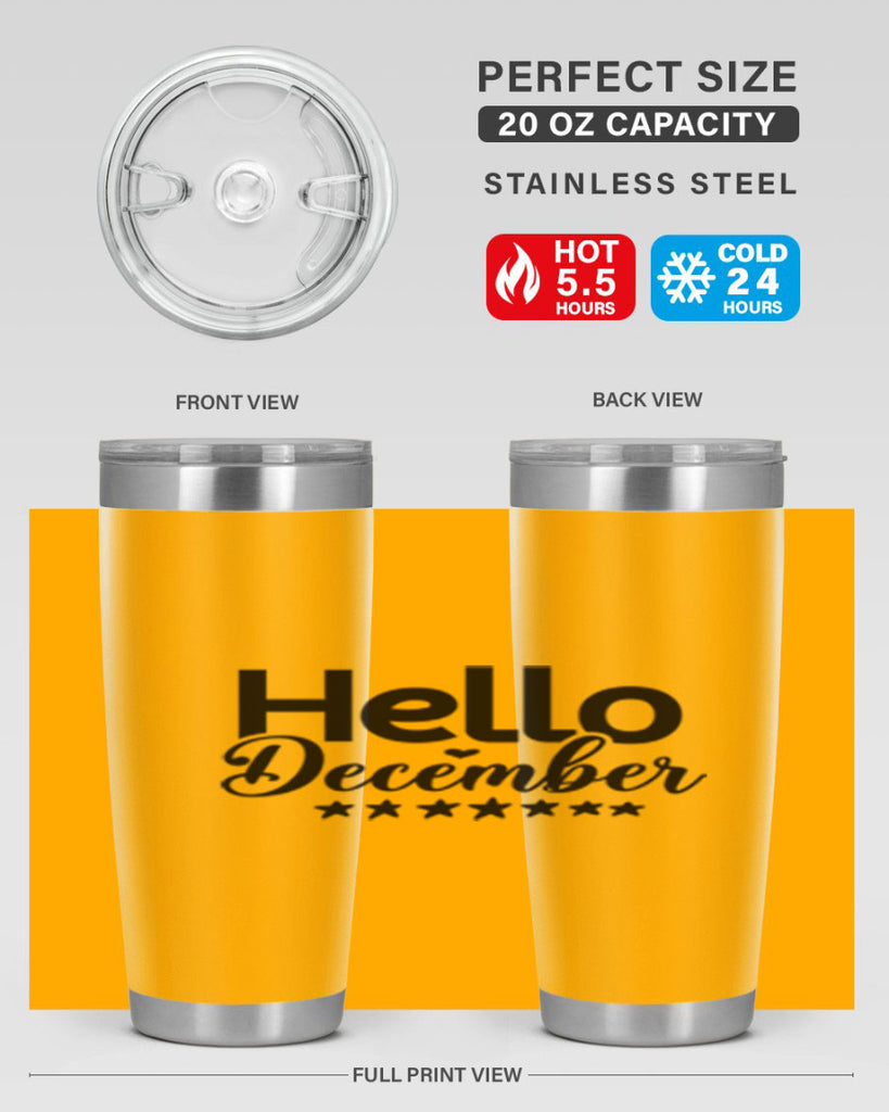 Hello December 156#- winter- Tumbler