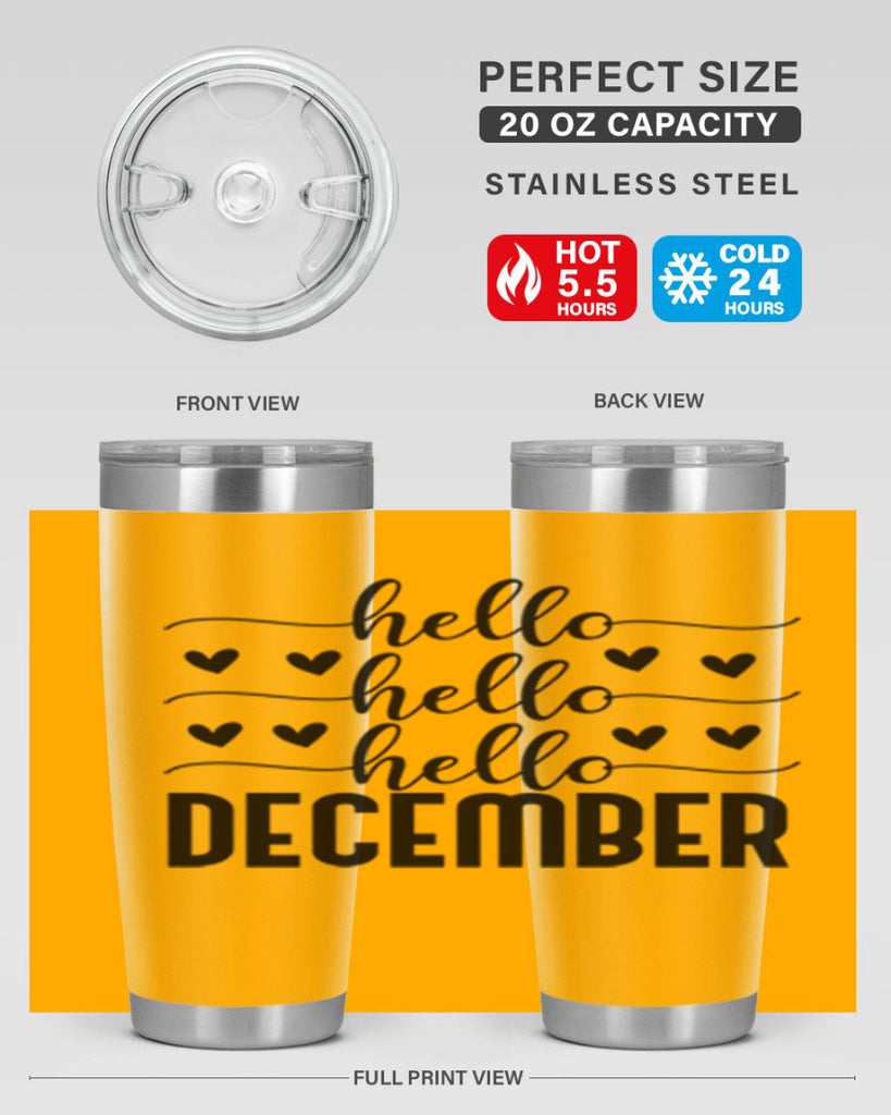 Hello December 157#- winter- Tumbler