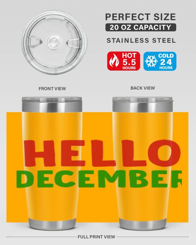 Hello December 158#- winter- Tumbler