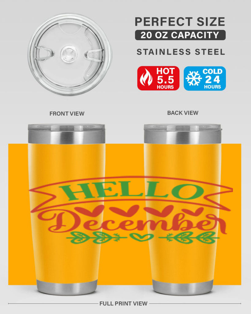 Hello December 159#- winter- Tumbler