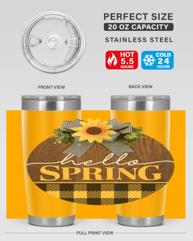 Hello Spring plaid Mockup 204#- spring- Tumbler