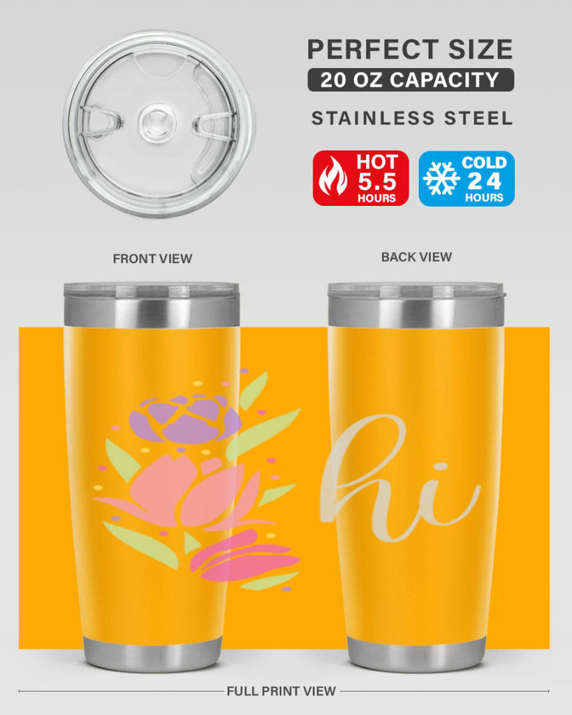 Hi pink flowers238#- spring- Tumbler