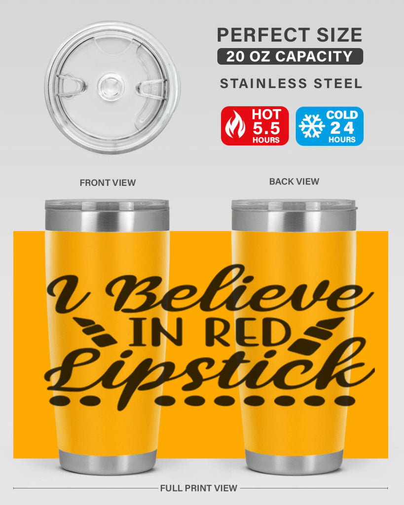 I Believe In Red Lipstick 106#- fashion- Cotton Tank